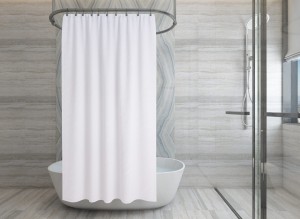 ZASŁONA PRYSZNICOWA  POL 180x180 ZP19 BIAŁA KROPKI 